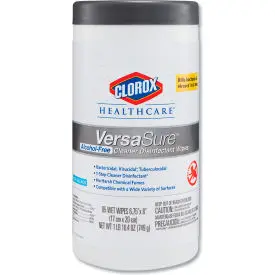 Clorox® Healthcare Versasure Cleaner Disinfectant Wipes, 6-3/4" X 8", White, 85 Towels/Can 1