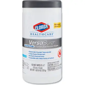Clorox® Healthcare Versasure Cleaner Disinfectant Wipes, 6-3/4" X 8", White, 150 Towels/Can 1