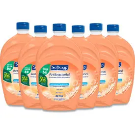 Softsoap® Antibacterial Liquid Hand Soap Refills, Fresh, 50 Oz., Orange, 6/Case 1