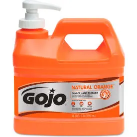 Gojo®, Natural Orange Pumice Hand Cleaner, Citrus, 0.5 Gal Pump Bottle, 4/Carton 1