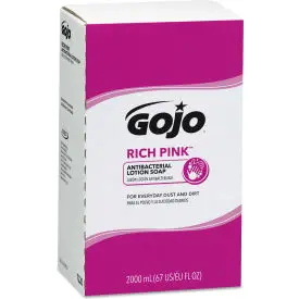 Gojo® Goj7220 Rich Pink Antibacterial Lotion Soap Refill,2000 Ml,Pink,4/Carton 1