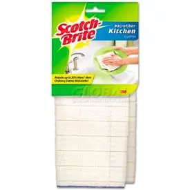 Scotch-Brite Microfiber Kitchen Cleaning Cloth, White, 12/Case - Mmm90322 1