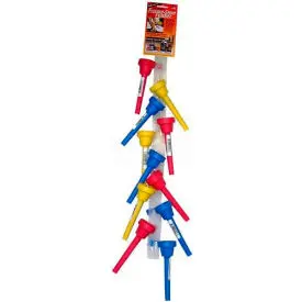 Funnel King® Flexible Spout Funnel W/ Clip Strip Of 12 Funnels - 32197 1