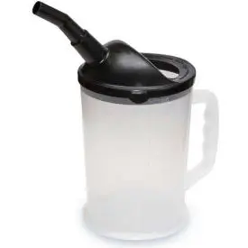 Funnel King® Heavy-Duty 87 Oz. Graduated Measuring Container W/ 4" Black Spout - 94026 1