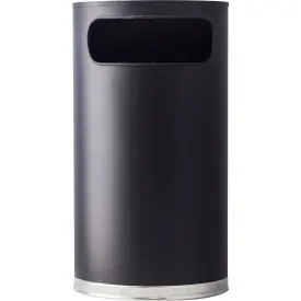 Witt Steel Half Round Trash Can W/Side Opening, 9 Gallon, Black 1