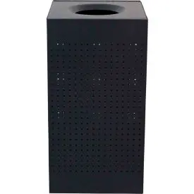 Witt Celestial Series Steel Square Trash Can, 25 Gallon, Black 1