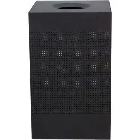 Witt Celestial Series Steel Square Trash Can, 40 Gallon, Black 1