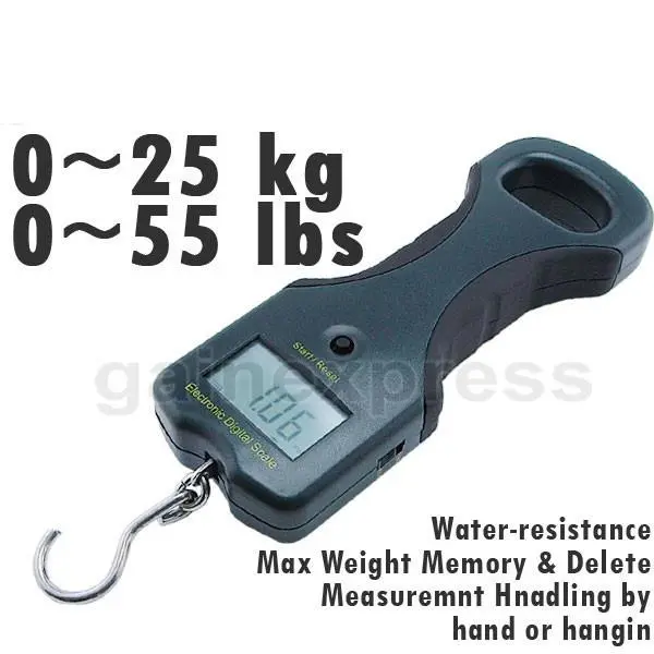 Ws-815 Digital Lcd Weighing Scale 25Kg/55Lb Capacity W/ Rubber Side Handle (Fb) 1