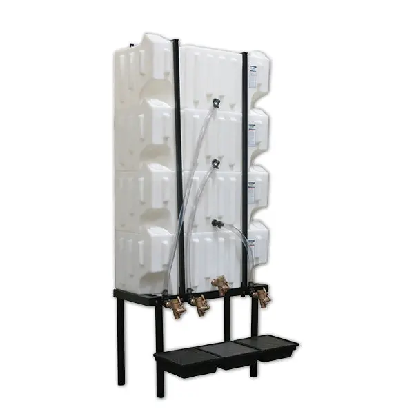 Wall-Stacker Gravity Feed System (4) 32 Gallon Tanks 1