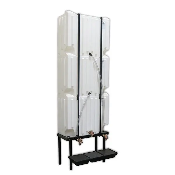 Wall-Stacker Gravity Feed System (3) 71 Gallon Tanks 1