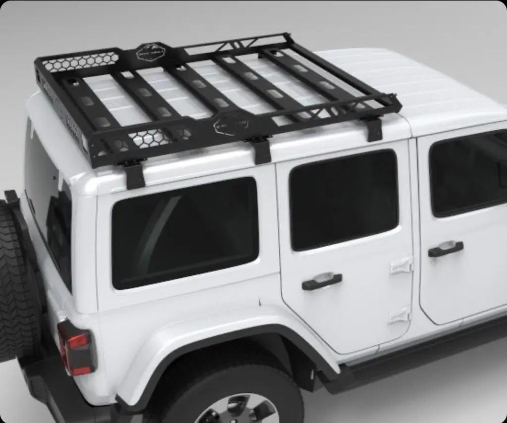 Canastilla Portaequipaje Metálica C/Escalera - Jeep Wrangler Jk 1
