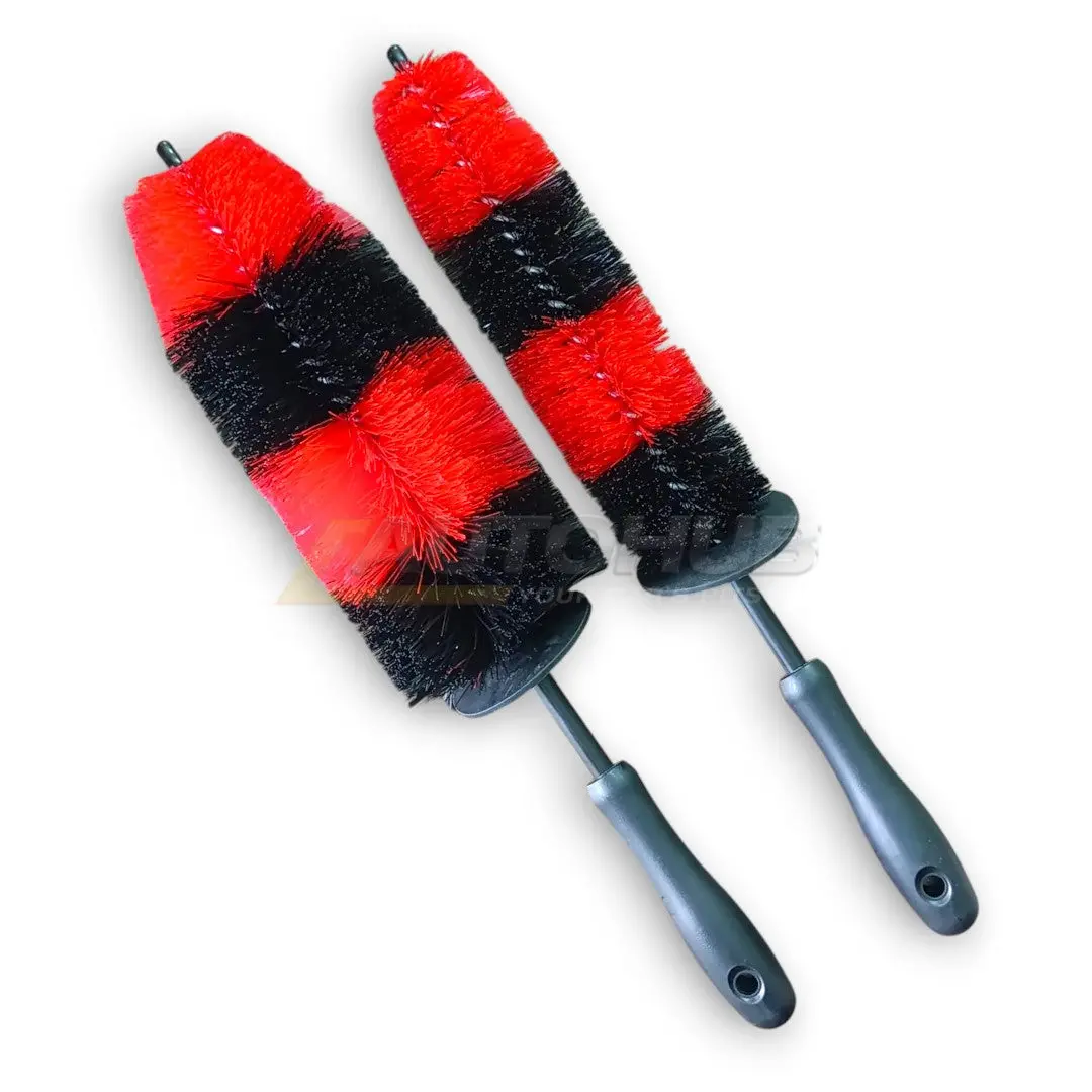 Ab Wheel Rim Cleaning Brush Big 2 Pcs Set (Red/Black) 1