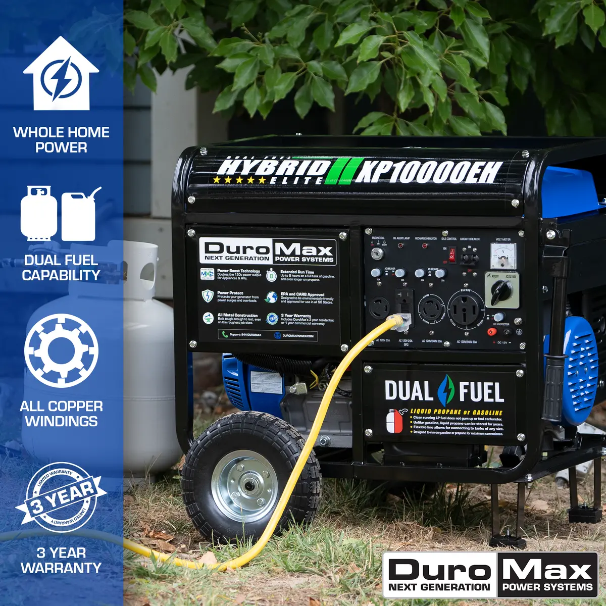 10,000 Watt Dual Fuel Portable Generator 2