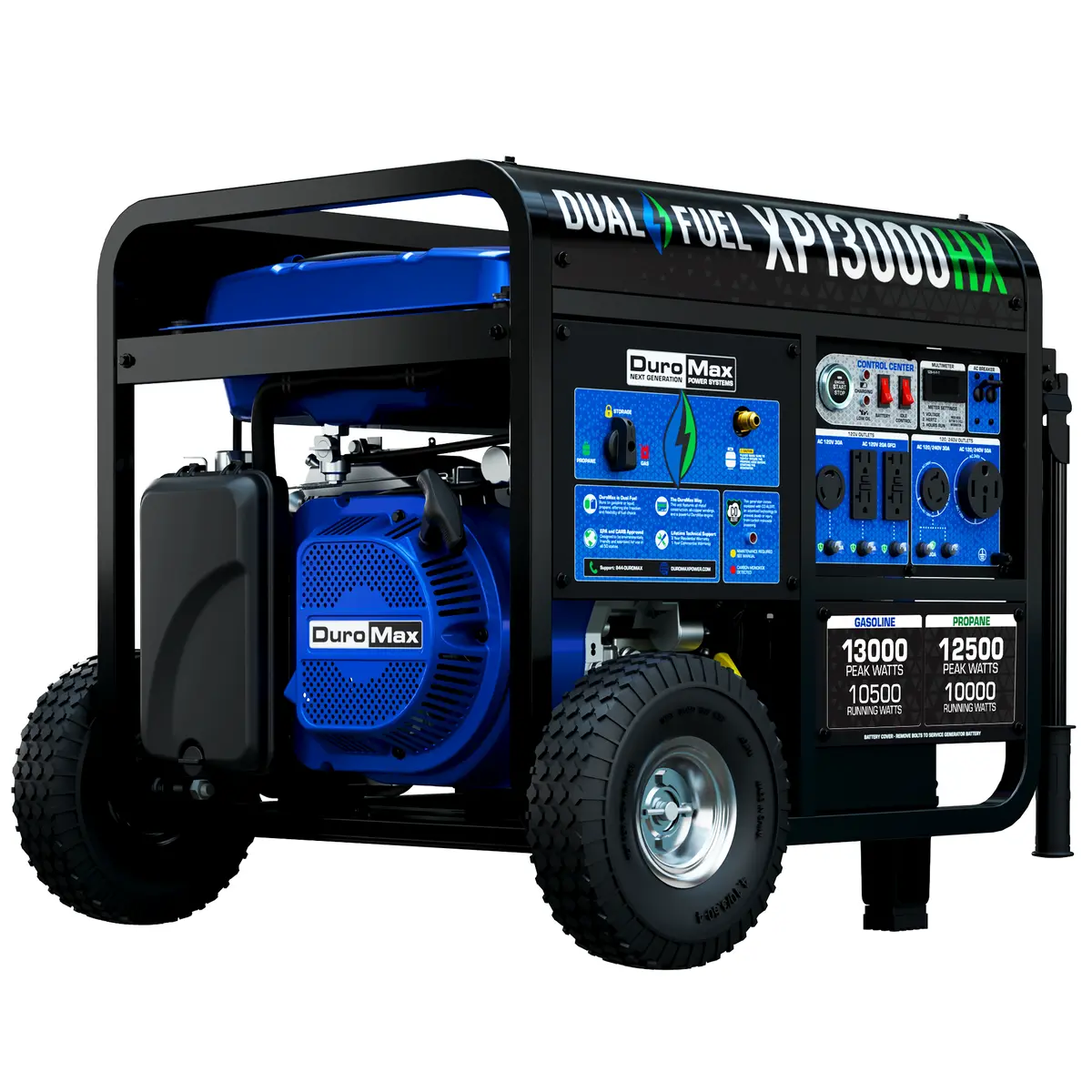 13,000 Watt Dual Fuel Portable Hx Generator W/ Co Alert 1