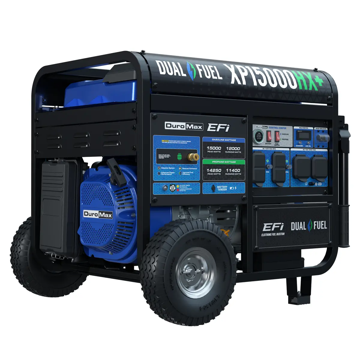 15,000 Watt Electric Start Dual Fuel Efi Portable Generator 1