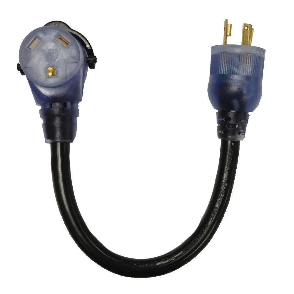 30-Amp Male To 30-Amp Female 18-Inch Generator Rv Adapter 1