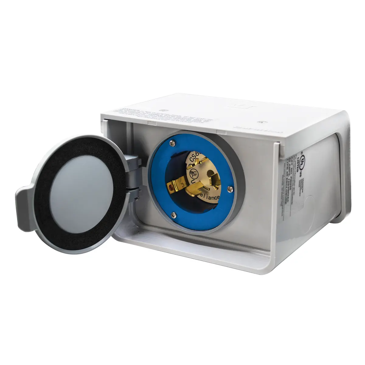 Xp50pbn 50-Amp 12,500-Watt Non-Metallic Power Inlet Box 1