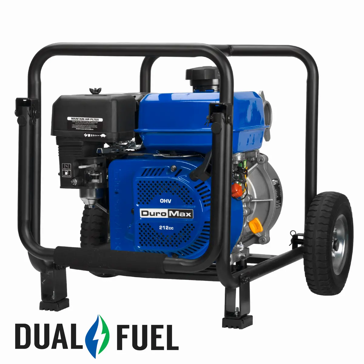 158 Gpm 2" Dual Fuel Engine Portable Water Pump 1