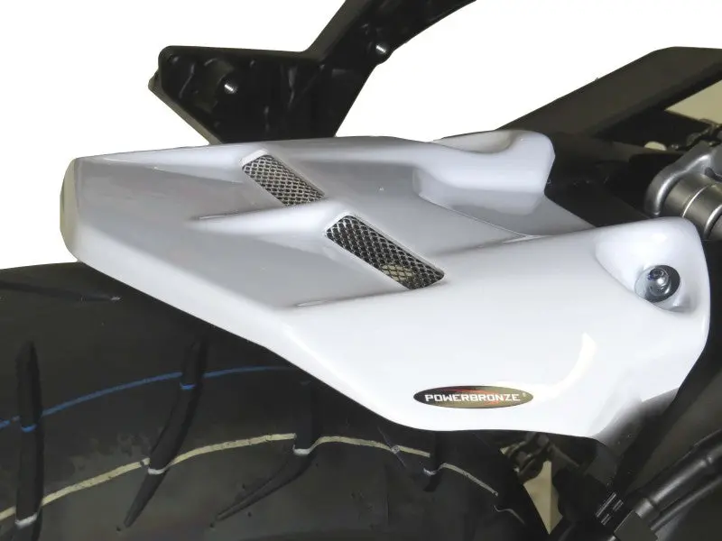 Yamaha Mt-09 Tracer & Gt 18-19 Rear Hugger By Powerbronze Matt Black & Silver Mesh 1