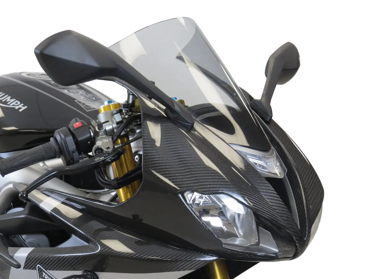 Triumph Daytona Moto2 765   2020  Airflow Dark Tint Double Bubble Screen Powerbronze. 1