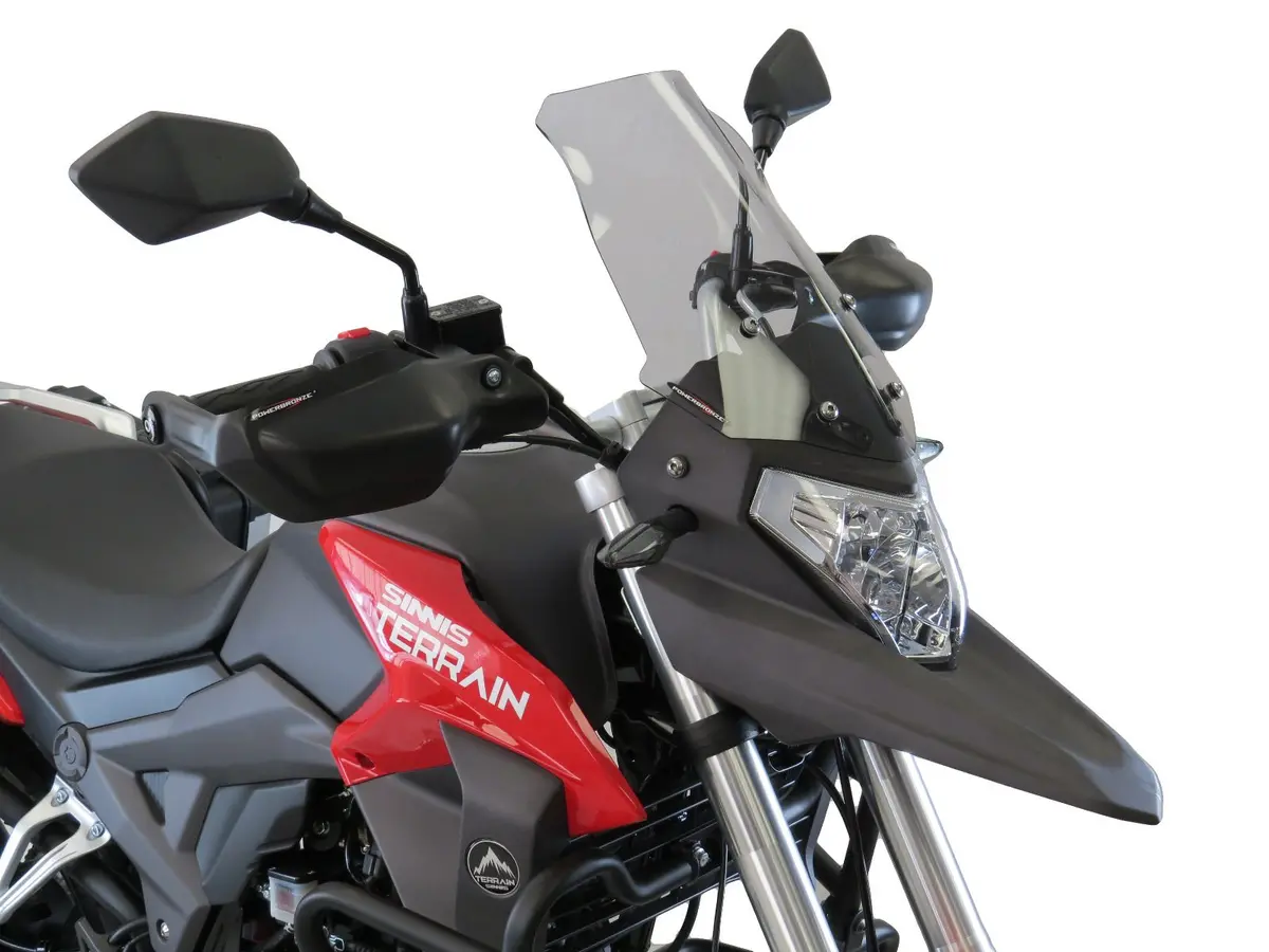 Sinnis Terrain 125Cc  17-2023  Light Tint (375 Hi) Touring  Screen By Powerbronze. 1