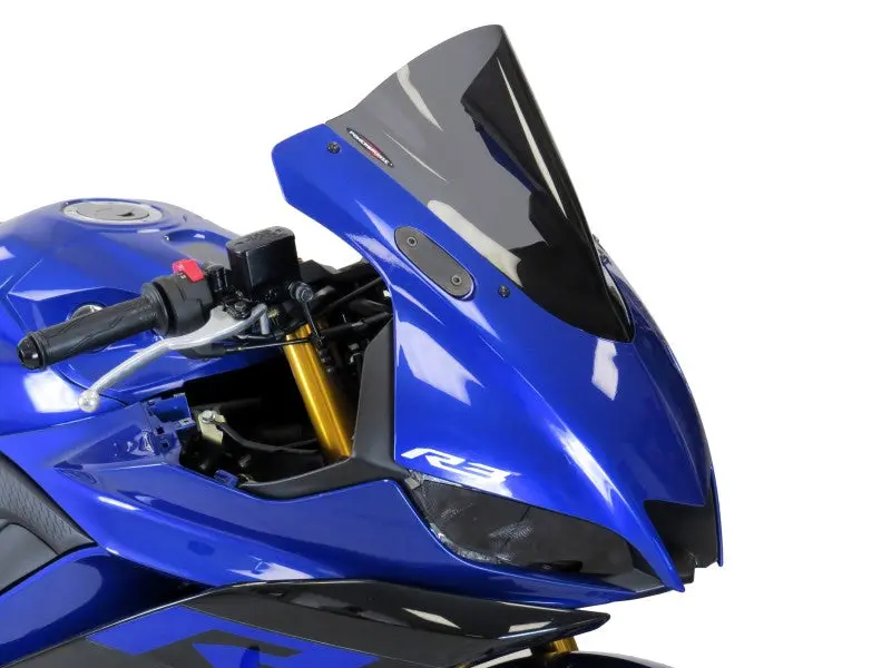Yamaha Yzf-R3 19-2023 Airflow Dark Tint Double Bubble Screen By Powerbronze. 1