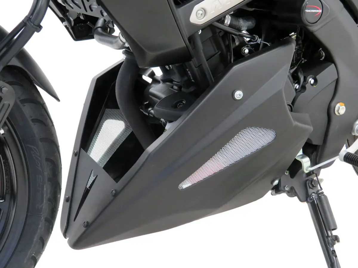 Yamaha Mt-125 20-2023 Belly Pan Gloss Black & Silver Mesh Powerbronze Rrp £172 1