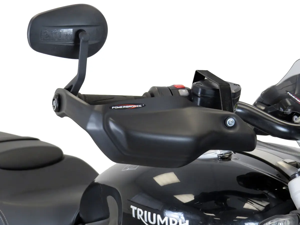 Triumph Rocket 3R Gt  20-2024  Matt Black Handguard/Wind Deflectors Powerbronze 1