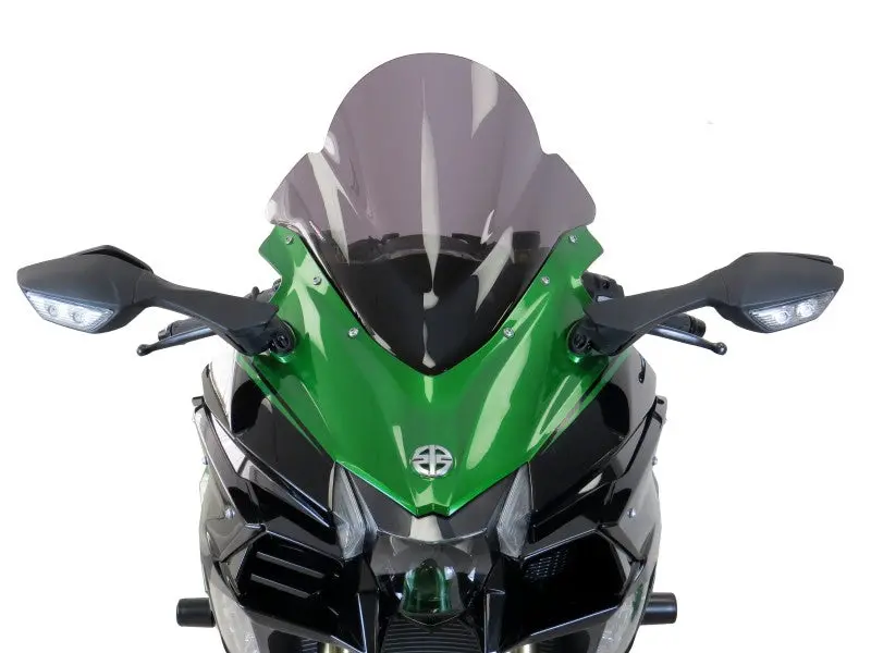 Kawasaki H2 Sx Se 18-2022 Airflow Light Tint Extra High Bubble Screen By Powerbronze. 2
