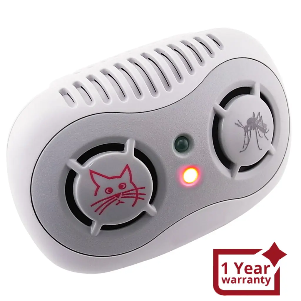 Ar-166 2-In-1 Electronic Ultrasonic Repeller Anti Mouse & Mosquito 50/ 60Hz, Rats Control, Plug-In Non-Toxic Repellent, Pet & Kids Safe 1