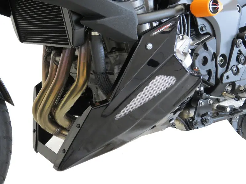 Kawasaki Versys 1000 S 21-2025 Belly Pan Gloss Black With Silver Mesh Powerbronze 1
