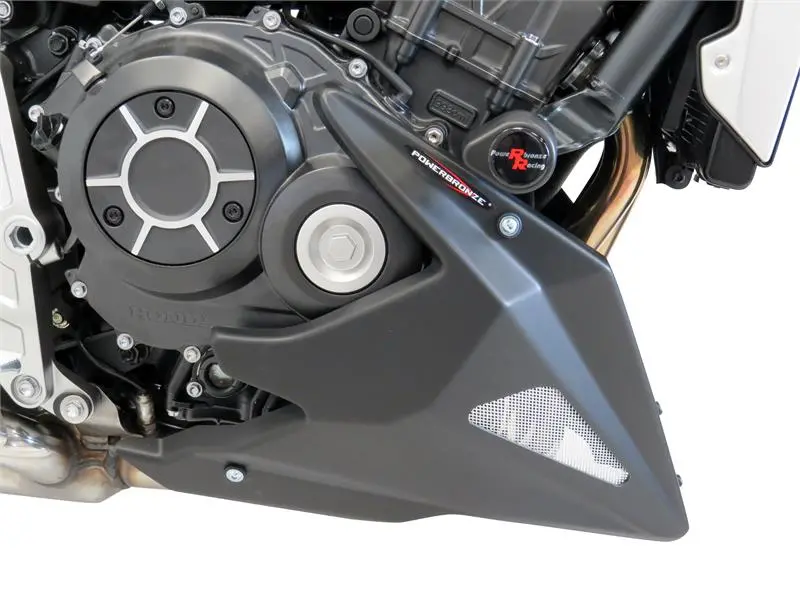Fits Honda Cb1000r  2018-2024 Belly Pan Matt Black With Silver Mesh By Powerbronze Rrp£172 1