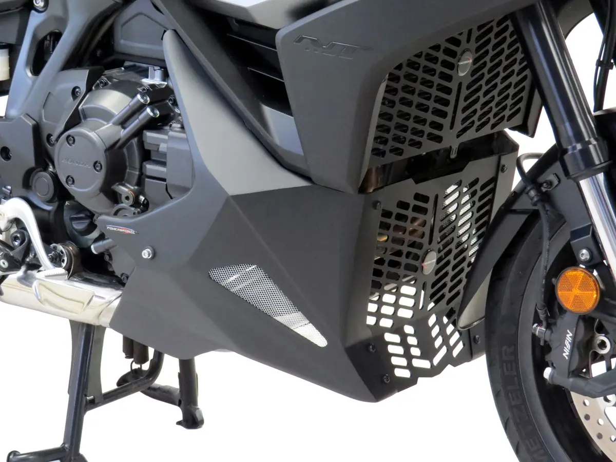 Fits Honda Nt1100 (Dct Model) 2022 >  Fairing Lowers Matt Black & Silver Mesh By Powerbronze 1