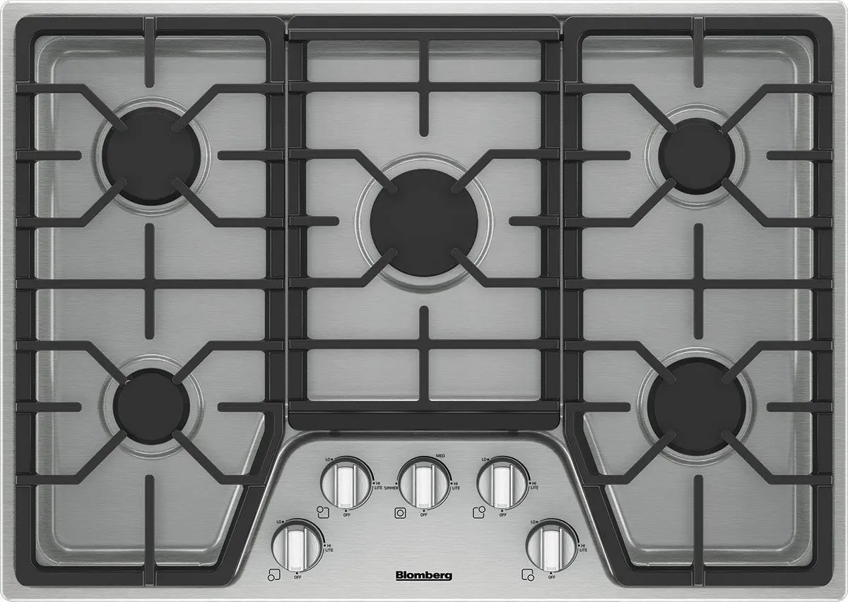 30" 5 Burner Built-In Gas Cooktop, Front Controls 1