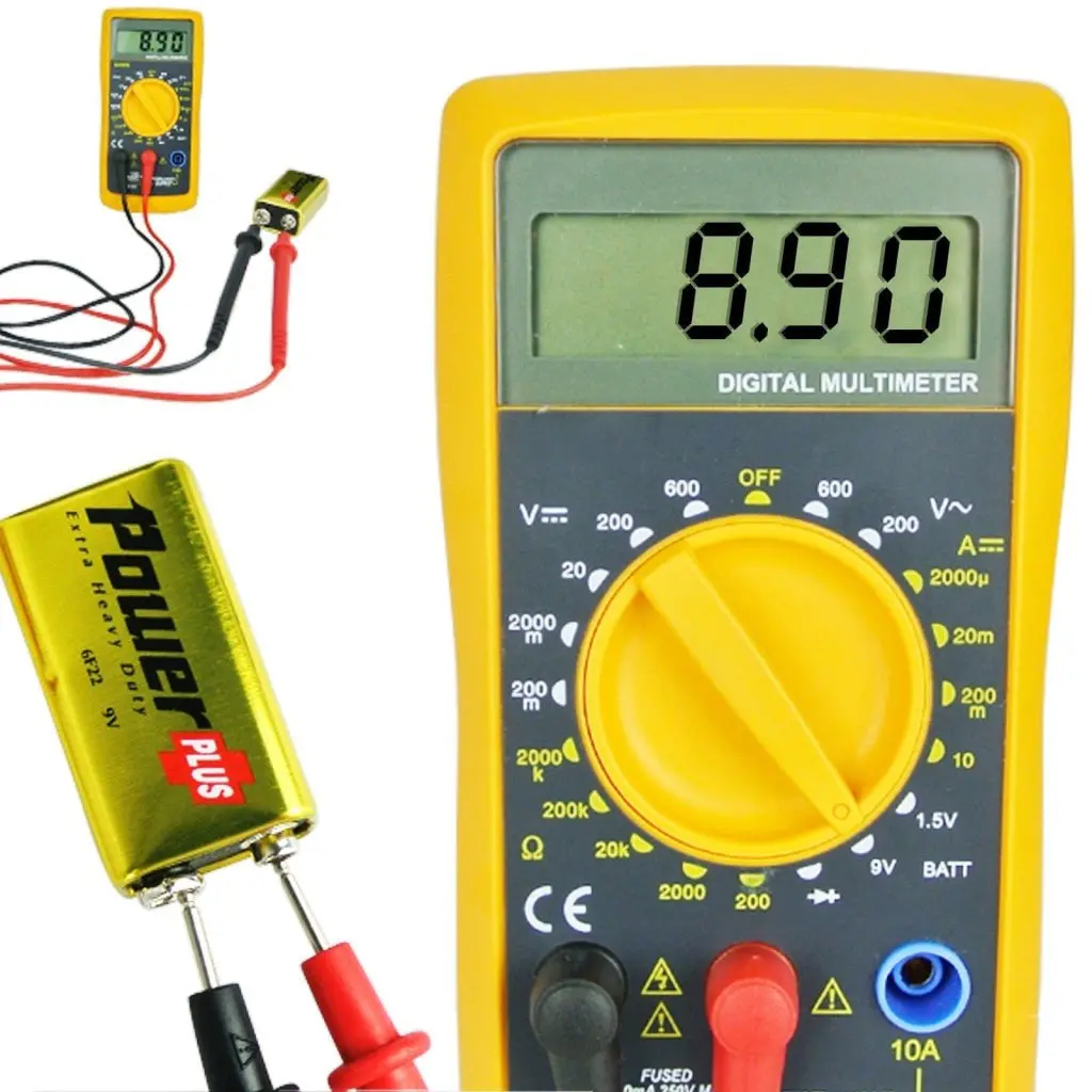 E04-009 Digital Multimeter 1999 Counts Acv Dcv Dc Current Diode Battery Tester Meter Lcd Display Ce Marking 2