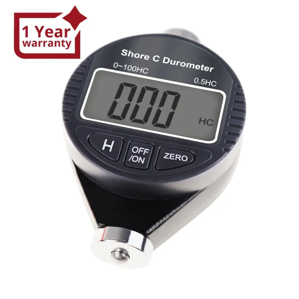 560-10C Shore C Digital Hardness Meter Durometer 0~100Hc, For Soft Rubber Testing, Foam, Sponges With Lcd Display Pocket Size Tester 1
