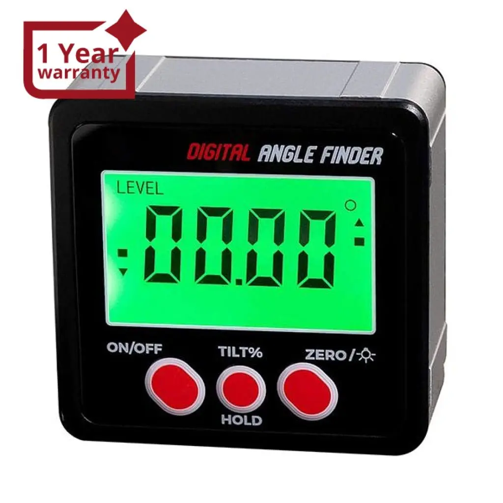 6-041R Digital Angle Finder Level Box With Magnetic Base Bright Backlight Protractor Inclinometer Self-Inverting Display Gauge 1