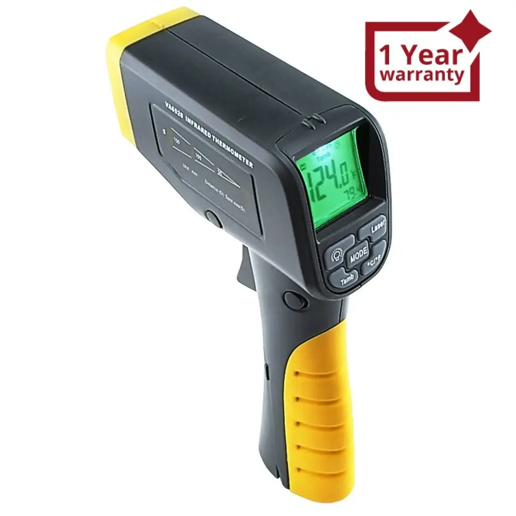 6520 Digital Infrared Ir Laser Thermometer -50~500°C -58~932°F 8:1 + 1