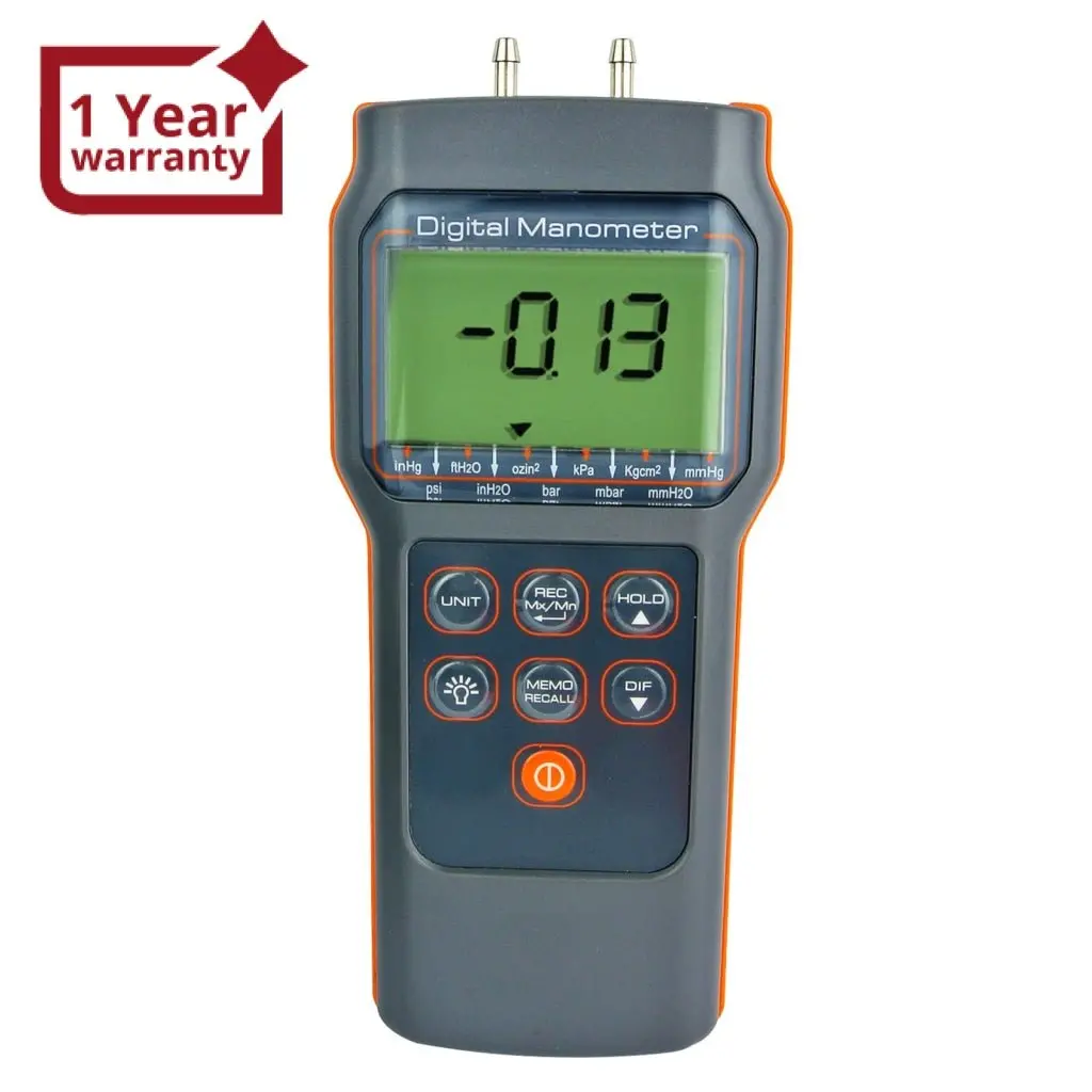 82152 Digital Differential Air Pressure Manometer 15.000Psi Gauge High Accuracy Portable Meter Hvac Test Tool 1