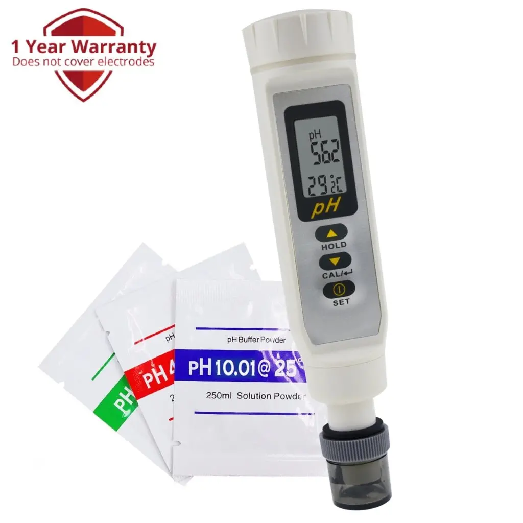 868-9 Waterproof Digital Ph Meter Tester Thermometer °C °F Replaceable Electrode Pentype Design 1