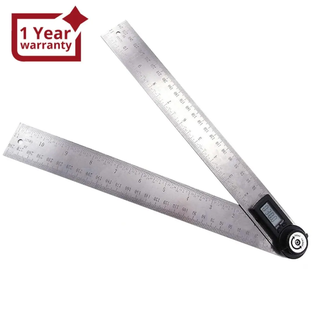 Ag-300D Digital 2-In-1 Angle Finder Meter Protractor Ruler 360° 600Mm Ce Marking Digital Lcd Display 1