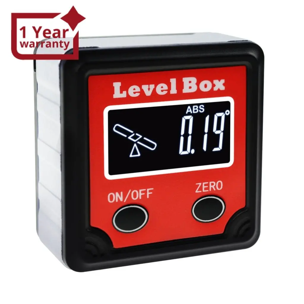 Agf-260 Digital Level Box Protractor Angle Finder Bevel Gauge Magnetic Base With Tilt Direction Indicator, 360° (4 X 90°) Inclinometer Cube Meter Measurement Tool For Woodworking Installation 1