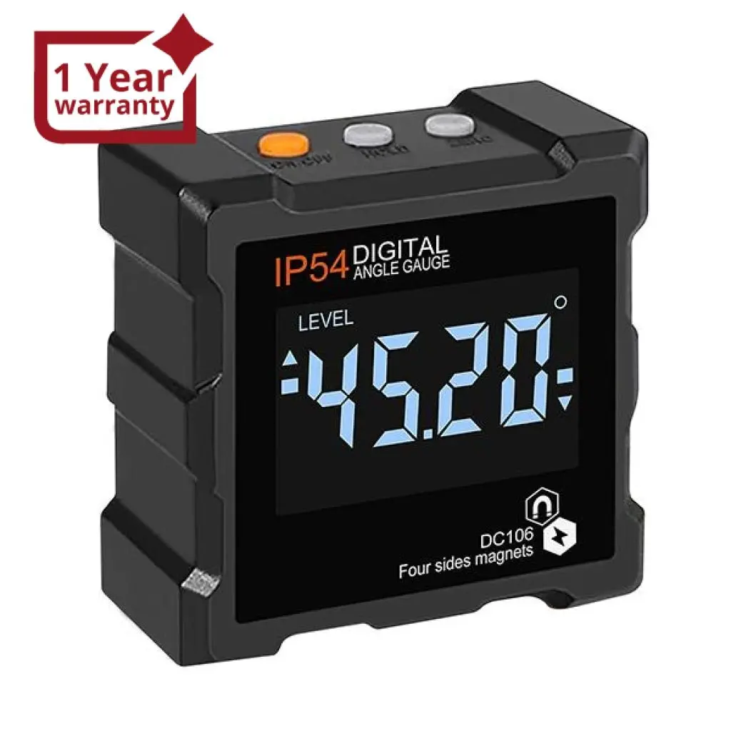 Agf-325 Digital Level Box Angle Finder With 4 Magnetic Bases Inclinometer Large Lcd Display Backlight Ebtn Ip54 Waterproof Level 1