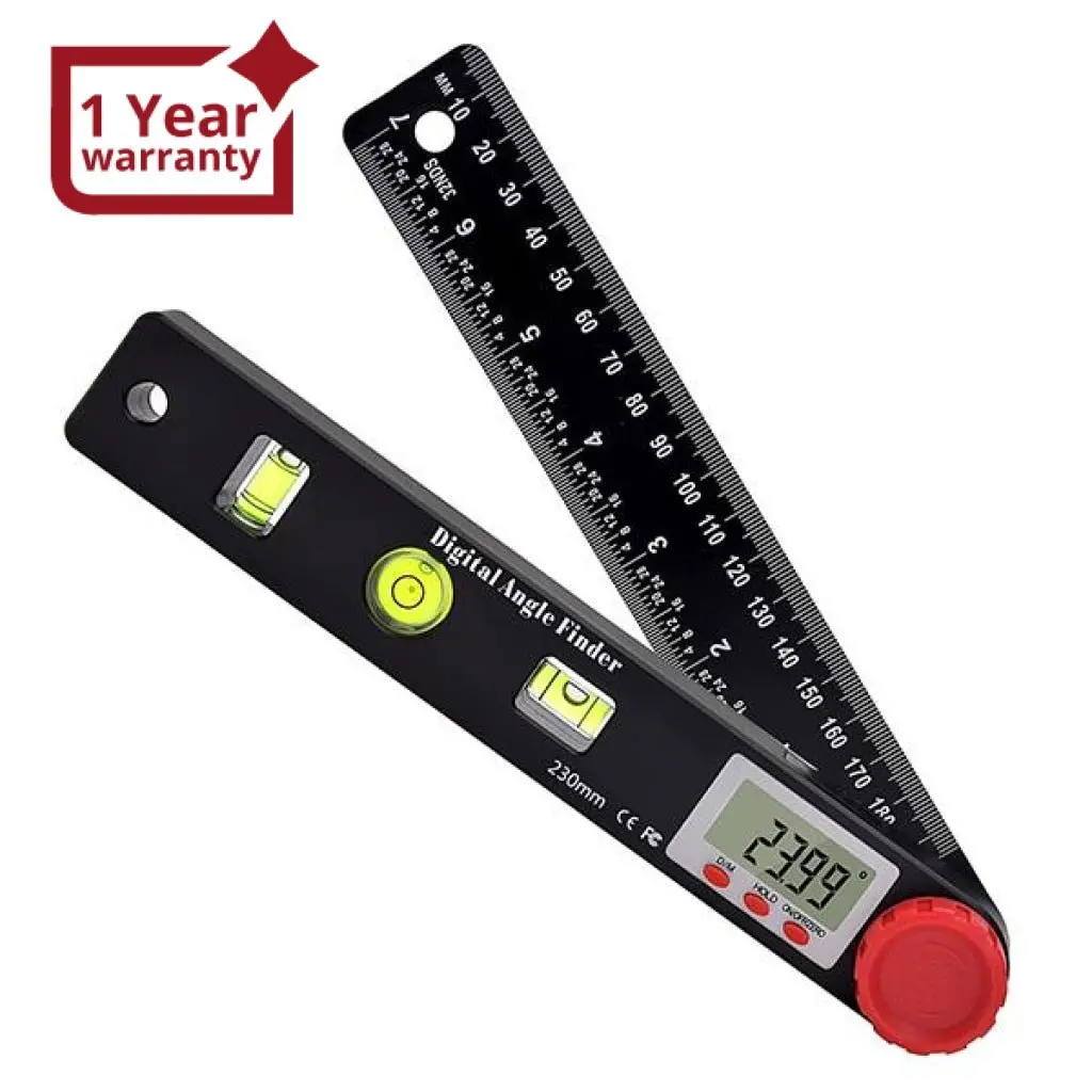 Agf-327 4 In 1 Multifunctional Digital Angle Finder Protractor, Ruler (7Inch, 190Mm) Level Tool With Horizontal Vertical Circular Level 1