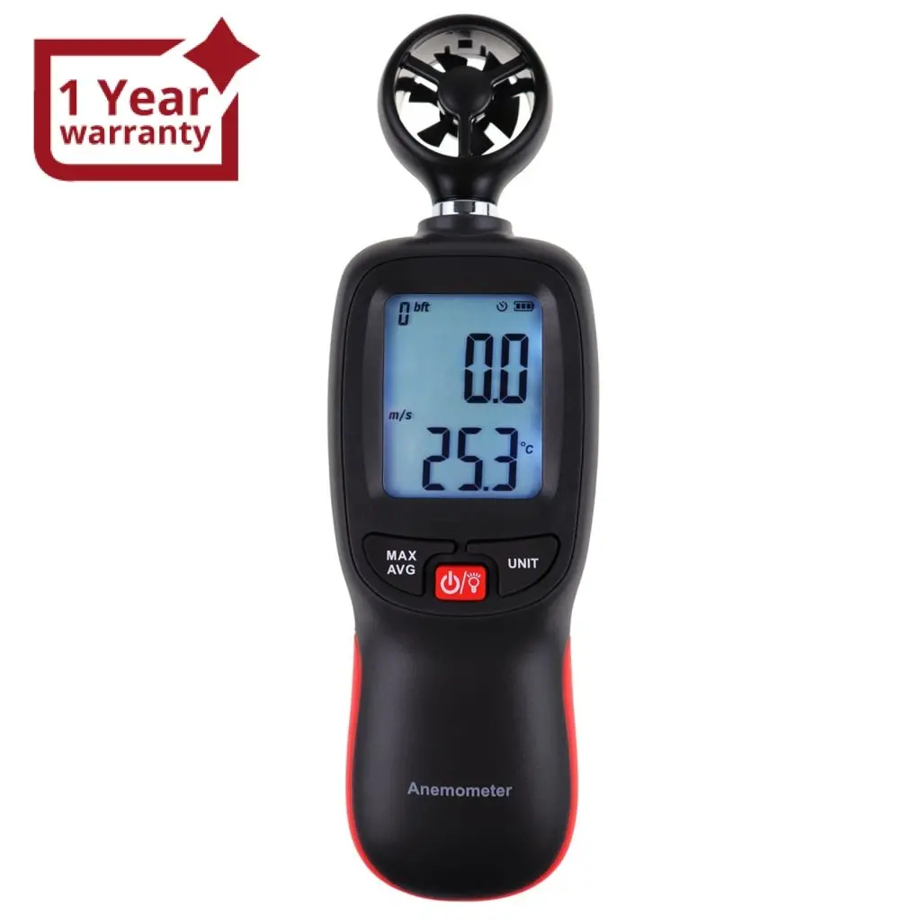 Ane-271 Digital Handheld Anemometer Wind Speed Meter Measure Temperature Air Velocity Wind Chill Gauge With Data Recording For Windsurfing Kite Flying Sailing Surfing Fishing 1