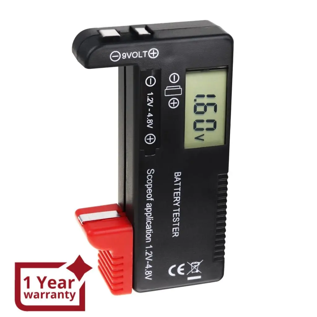Bat-376 Digital Battery Capacity Tester Volt Checker Load Analyzer Display Check Aaa Aa C D 9V 3.7V 1.5V Button Cell Household Batteries Universal Tester 1