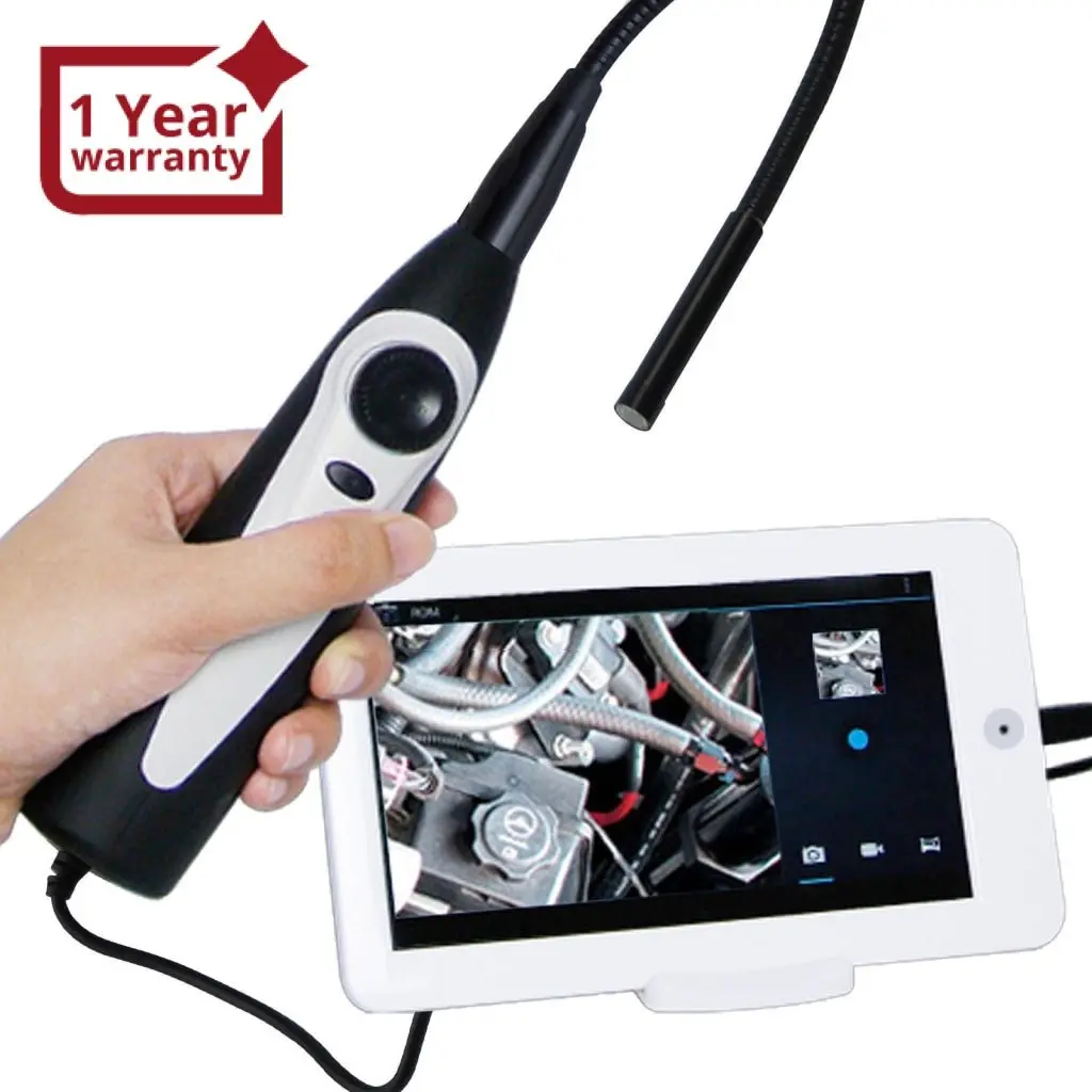 C0598am Usb Handheld Endoscope 7Mm Camera Head Video Inspection Borescope W/ 7" Android Monitor 1