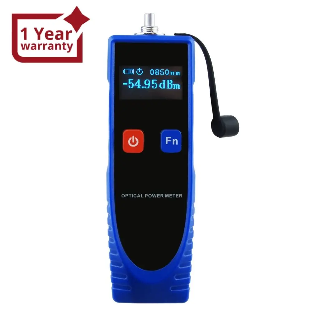 Cab-38 Opm Optical Power Meter Digital Tester, -70 ~ 6Dbm With 6 Optic Wave Length, Portable Fiber Optic Cable Tester With Fc Converter For Fc/Sc/St 1
