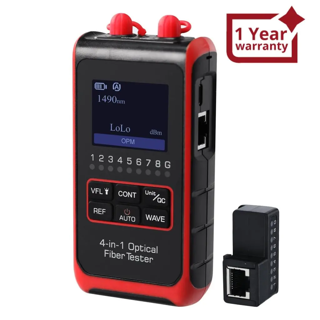 Cab-430 Fiber Optic Power Meter Vfl Ref Fc Sc St Visual Fault Locator Hd Colored Lcd Display Fiber Optical Cable Tester Network Tools 1