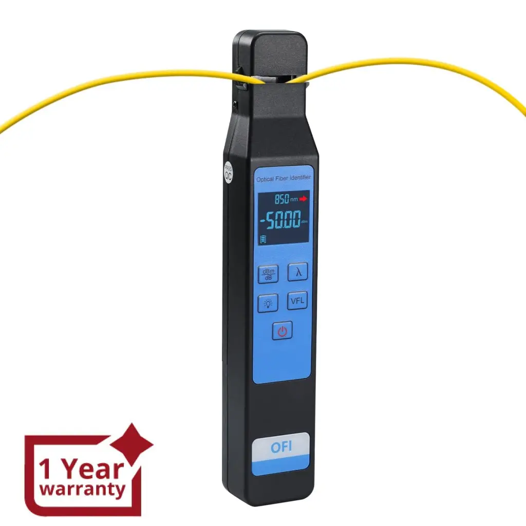Cab-449 Optical Fiber Identifier 800～1700Nm Wavelength With Visual Fault Locator (Vfl) And Optical Power Module Function Active Live Optical Network Testing Colored Screen Display Power Meter Tool 1